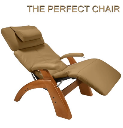 Picture of The Perfect Chair. Shown in Mocha leather pad set. 